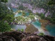 Air-view-of-path-at-National-Park-Plitvice-lakes