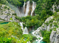 Great-falls-on-Plitvice-Lakes-national-park-in-Croatia